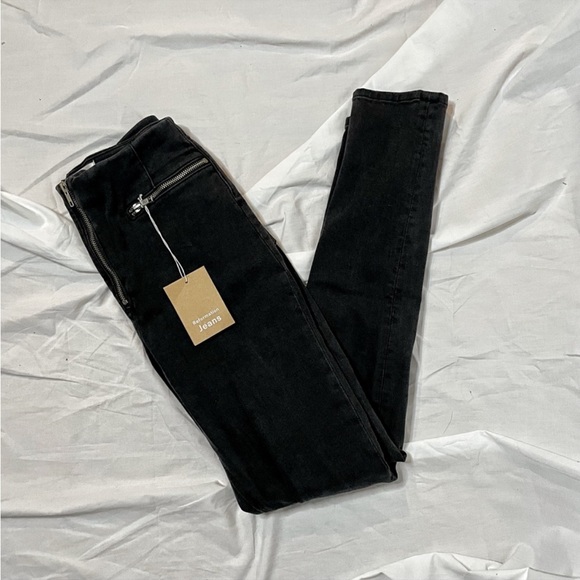 Reformation Niki Jeans Black Size 26 - Picture 2 of 6